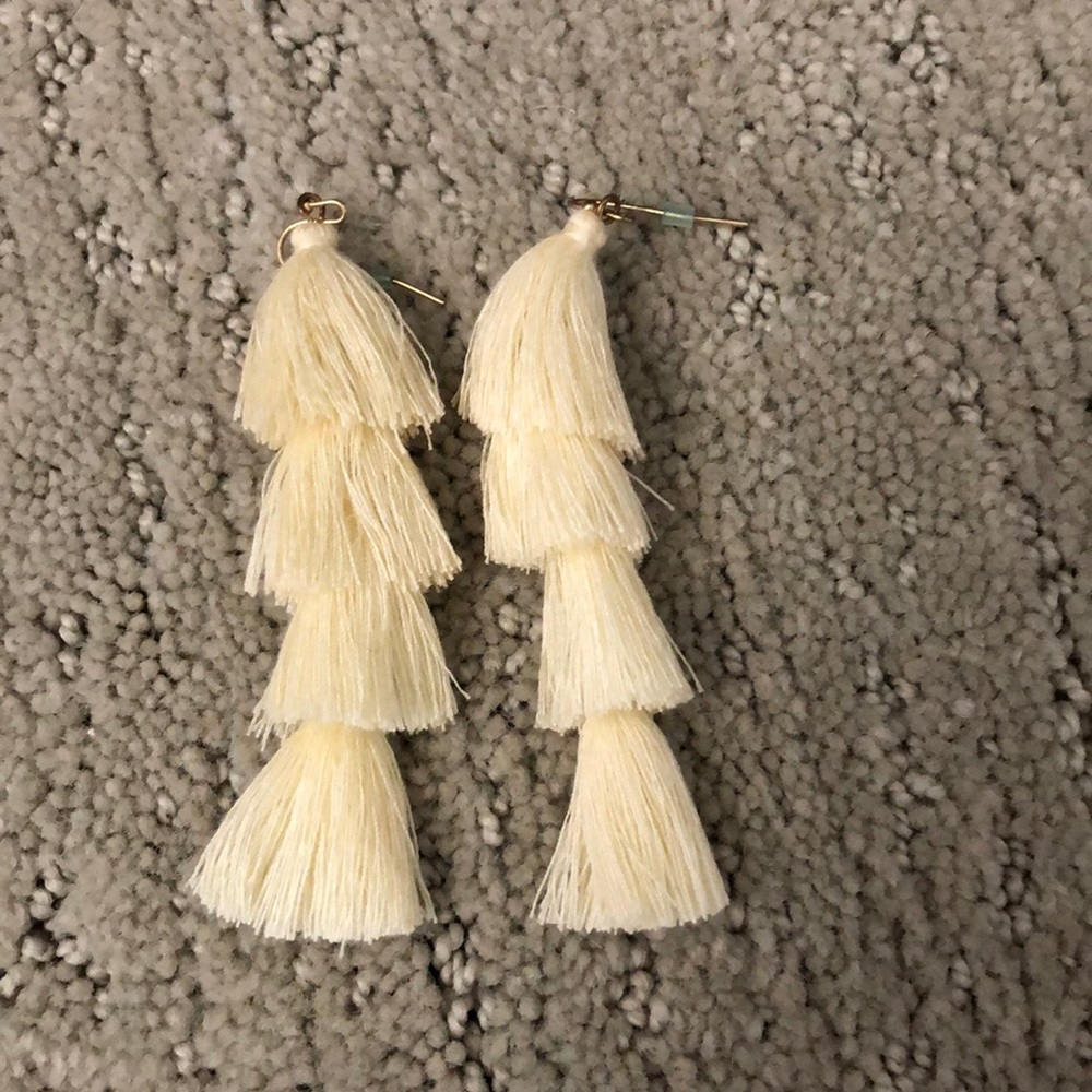 Cream tassel earrings